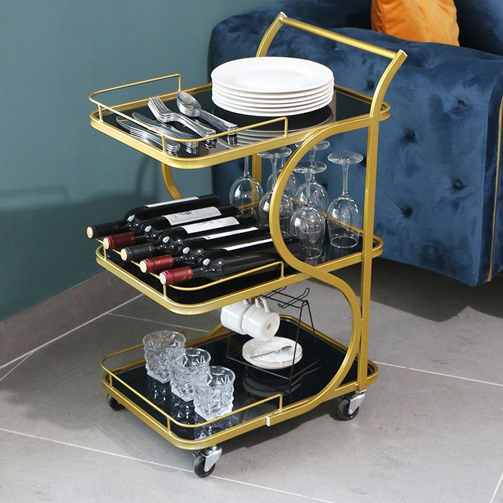 33.07 "高く現代的な長方形の準備テーブルキッチン用のローリングメタル準備テーブル