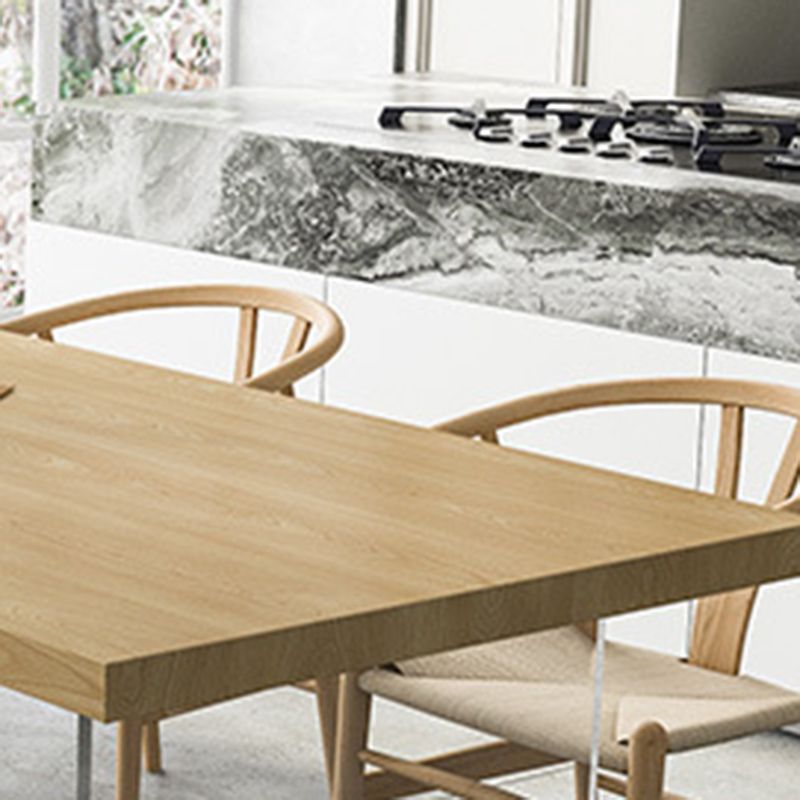 Traditional 1/2/5 Pieces Furniture Solid Wood Rectangle Dining Table Set for Home