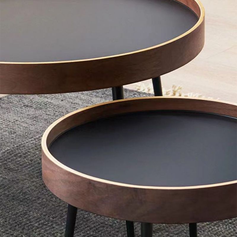 Metal and Wood Coffee Table Tray Top Cocktail Table with 4 Legs Clearhalo 'Coffee & Accent Tables' 'Coffee Tables' 'coffee_tables' 'furn' 'furn_coffee_tables' 'Furniture' 'Living Room Furniture' 1200x1200_b5d13c04-5435-48ab-b4b4-7ef4ebc584ba