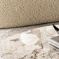 Mesa de centro elíptica de pizarra Glam de 27,6" D Mesa de cóctel abstracta con estante de piso
