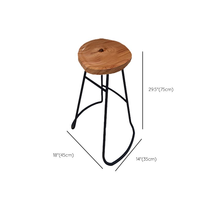 Solid Wood Bar Stools Modern Backless Dining Stools with Footrest Clearhalo 'Bar Furniture' 'Bar Stools' 'bar_stools' 'furn' 'furn_bar_stools' 'Furniture' 'Kitchen & Dining Furniture' 1200x1200_b5d2ebbd-6ecd-4733-92c1-79e7170d6837