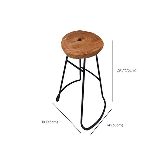Solid Wood Bar Stools Modern Backless Dining Stools with Footrest Clearhalo 'Bar Furniture' 'Bar Stools' 'bar_stools' 'furn' 'furn_bar_stools' 'Furniture' 'Kitchen & Dining Furniture' 1200x1200_b5d2ebbd-6ecd-4733-92c1-79e7170d6837