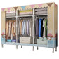 Contemporary Wardrobe Armoire with Shelves Steel Wardrobe Closet for Home Clearhalo 'Armoires & Wardrobes' 'armoires_wardrobes' 'Bedroom Furniture' 'furn' 'furn_armoires_wardrobes' 'Furniture' 1200x1200_b5d2f847-8257-4cdf-91c3-53fbf5bd6b5a