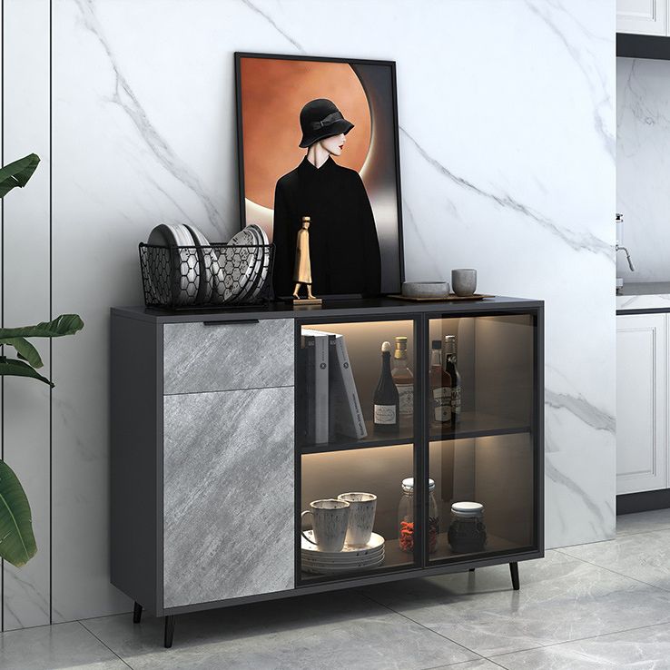 Contemporary Engineered Wood Sideboard Dining Room Sideboard Clearhalo 'buffet_sideboard' 'Buffets & Sideboards' 'furn' 'furn_buffet_sideboard' 'Furniture' 'Kitchen & Dining Furniture' 1200x1200_b5d349ec-e2a8-4d00-a9ba-1996ed154979