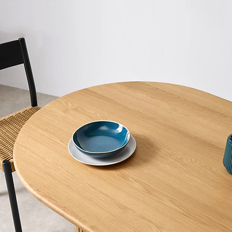 Tavolo da pranzo in stile contemporaneo tavolo in legno massiccio ovale per cucina domestica
