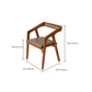 Home Indoor Dining Chair Pine Solid Wood Open Back Arm Chair