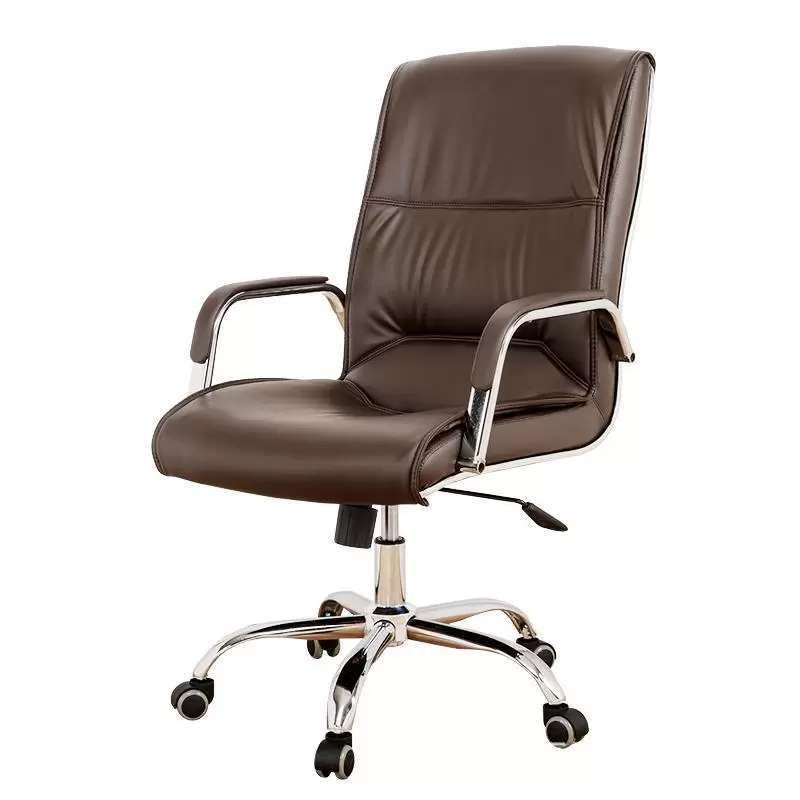 Middle/High Back Ergonomic Task Chair Fixed Arms Leather Desk Chair Clearhalo 'furn' 'furn_office_chair' 'Furniture' 'Office Chairs' 'Office Furniture' 'office_chair' 1200x1200_b5d4f898-0b3a-4fd7-a53b-d0e6c96272be