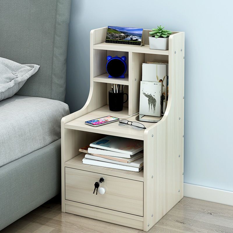 Table de nuit en bois Table de chevet minimaliste de style moderne avec tiroirs