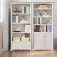Closed Back Modern Bookcase Standard White Wooden Bookshelf with Shelves Clearhalo 'Bookcases' 'furn' 'furn_bookcases' 'Furniture' 'Office Furniture' 1200x1200_b5d6485d-bb8b-4aae-b5c5-f6e646b0dcce