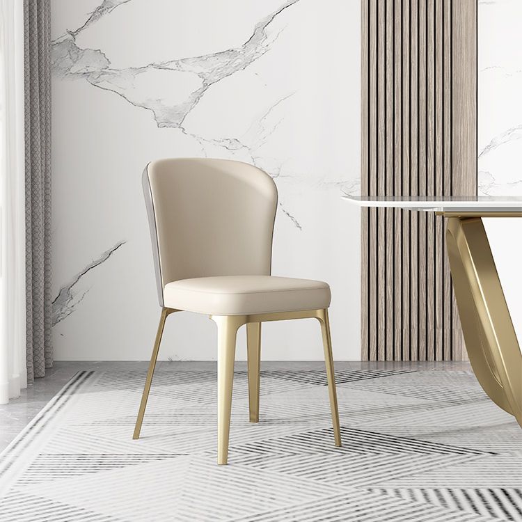 Glam Style Kitchen Dining Chair Metal Dining Armless Side Chair Clearhalo ' kitchen&dining_furn' 'Dining Chairs' 'Dining Tables & Seating' 'dining_chair' 'furn' 'furn_dining_chair' 'Furniture' 'furniture_dining_chair' 'Kitchen & Dining Furniture' 'kitchen' 1200x1200_b5d75d2e-698e-4f91-9fd6-96055c4004bf