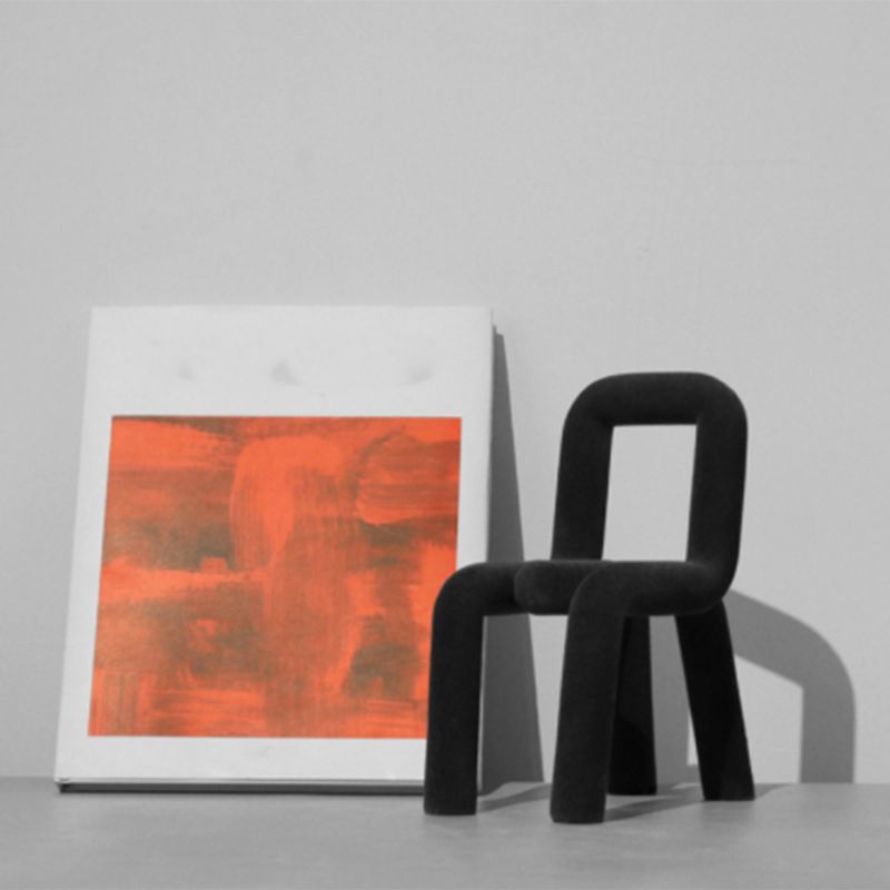 Contemporary Dining Chair Velvet Open Back Side Chair for Home Clearhalo 'Dining Chairs' 'Dining Tables & Seating' 'dining_chair' 'furn' 'furn_dining_chair' 'Furniture' 'Kitchen & Dining Furniture' 1200x1200_b5d7bdbc-f514-4c1d-a4cf-246b3c15b04d