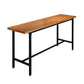 Mesa de bar con caballete rectangular para interiores industriales en metal y madera