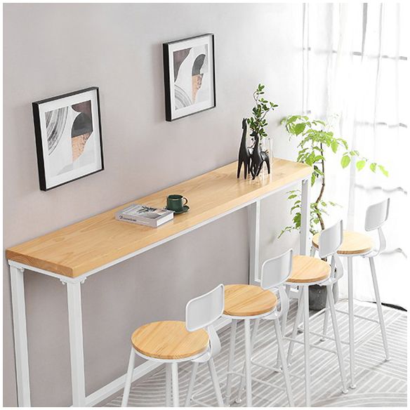 Contemporary Backless Counter Stool Pine Wood Armless Barstool with White Sled Base Clearhalo 'Bar Furniture' 'Bar Stools' 'bar_stools' 'furn' 'furn_bar_stools' 'Furniture' 'Kitchen & Dining Furniture' 1200x1200_b5d9ff62-3faa-47c1-8381-2d01caa78c54