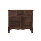 Brown Storage Chest Dresser Traditional Style Vertical Storage Chest with Drawers