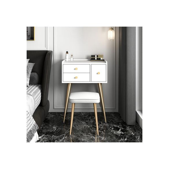 Tavolo da trucco grigio/bianco con cassetto 15,74 "W x 30,70" H per camera da letto