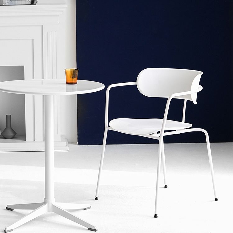 Industrial Style Kitchen Dining Chair Dining Stackable Arm Chairs with Metal Legs Clearhalo ' kitchen&dining_furn' 'Dining Chairs' 'Dining Tables & Seating' 'dining_chair' 'furn' 'furn_dining_chair' 'Furniture' 'furniture_dining_chair' 'Kitchen & Dining Furniture' 'kitchen' 1200x1200_b5dce22d-fc8a-4762-a92a-8ec3c4aeb2f2