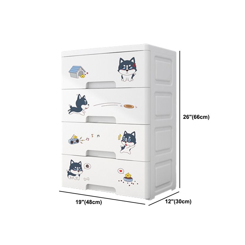 Contemporary Non-Hanging Armoire Plastic Bedroom Wardrobe Closet