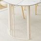 Contemporary Dining Room Dinner Table 4 Legs Stone Dining Table Clearhalo 'Dining Tables & Seating' 'Dining Tables' 'dining_table' 'furn' 'furn_dining_table' 'Furniture' 'Kitchen & Dining Furniture' 1200x1200_b5e4168d-bd2b-46fd-a54a-13bce7369709