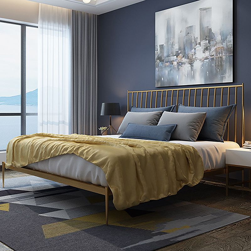 カスタムレッグ付きの金属ヘッドボード標準ベッドオープンフレームベッド