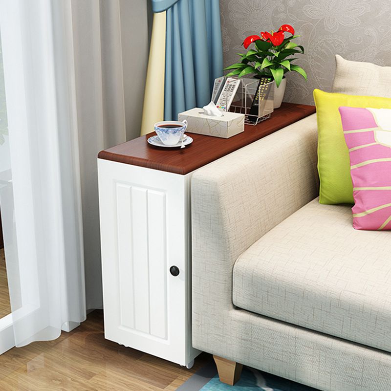 23,62 "Table de bout de style contemporain de style contemporain table d'accent latéral canapé en bois