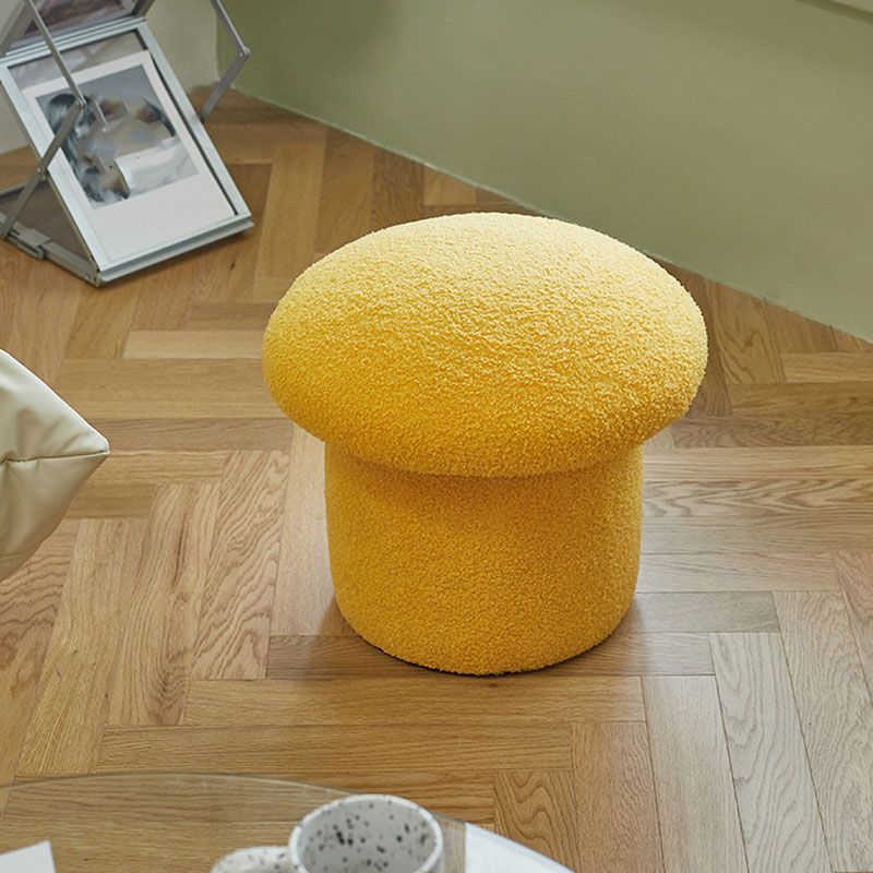Solid Color Flannel Standard Stool Modern Style Simple Mushroom Stool Clearhalo 'furn' 'furn_ottomans_poufs' 'Furniture' 'Living Room Furniture' 'Ottomans & Poufs' 'ottomans_poufs' 1200x1200_b5e72b66-c6e8-4bea-83f5-16a9df84b25e