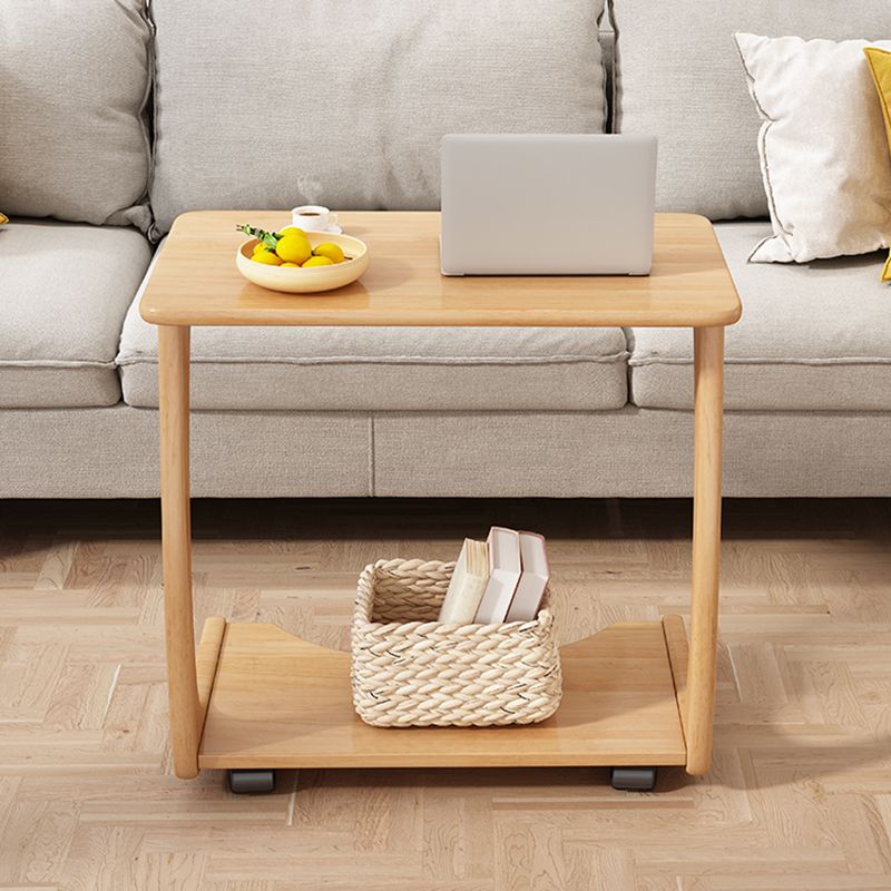 25.59" Tall Contemporary Style Coffee Cocktail Table Solid Wood Coffee Table Clearhalo 'Coffee & Accent Tables' 'Coffee Tables' 'coffee_tables' 'furn' 'furn_coffee_tables' 'Furniture' 'Living Room Furniture' 1200x1200_b5e7aedf-29fb-4d32-a89d-82b550305558