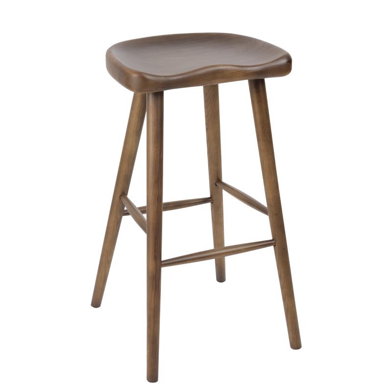 Contemporary Style Solid Wood Home Stool Matte Finish with Footrest