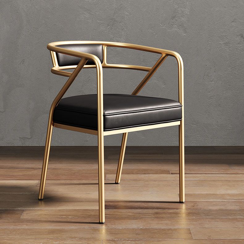 Glam Metal Kitchen and Dining Room Chair Open Back Dining Side Chairs Clearhalo 'Dining Chairs' 'Dining Tables & Seating' 'dining_chair' 'furn' 'furn_dining_chair' 'Furniture' 'furniture_dining_chair' 'Kitchen & Dining Furniture' 1200x1200_b5e91987-d33e-43ca-8e89-fe1cf3f8a61f