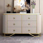 Sideboard in stile glam con tavolo da tavolo a buffet a 6 cassetti per la sala da pranzo