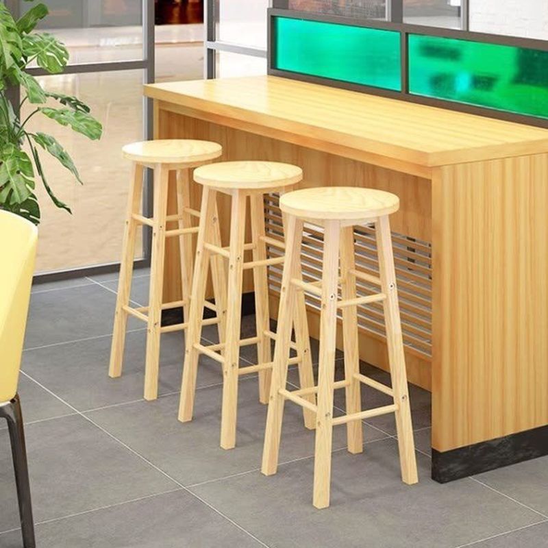 Industrial Wooden Counter Height Stools with Footrest Bar Stool Clearhalo 'Bar Furniture' 'Bar Stools' 'bar_stools' 'furn' 'furn_bar_stools' 'Furniture' 'Kitchen & Dining Furniture' 1200x1200_b5eb4322-0890-4aa3-8381-719fe014c58a