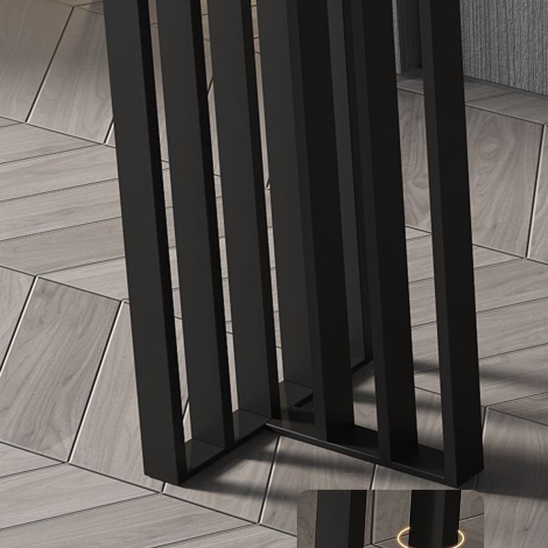 Industrial Style Bar Table Stone Top Bistro Table with Black Base Clearhalo 'Bar Furniture' 'Bar Tables' 'bar_tables' 'furn' 'furn_bar_tables' 'Furniture' 'Kitchen & Dining Furniture' 1200x1200_b5ef994a-6740-410d-9573-ce6e598d9442
