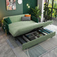 31.69" Square Arm Sleeper Scandinavian Styled Sleeper Sofa Bed in Green