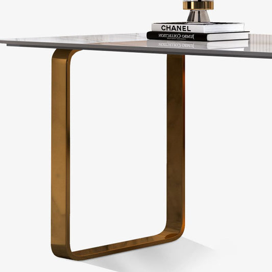 Sintered Stone Dining Table Traditional Luxury Table with Metal Base for Kitchen Clearhalo 'Dining Tables & Seating' 'Dining Tables' 'dining_table' 'furn' 'furn_dining_table' 'Furniture' 'Kitchen & Dining Furniture' 1200x1200_b5f0fce2-65de-44dc-a7fd-958ae57c88bc