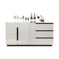 Modern MDF 31.5"H Sideboard Buffet Drawer and 2-Door Living Room Server in White Clearhalo 'buffet_sideboard' 'Buffets & Sideboards' 'furn' 'furn_buffet_sideboard' 'Furniture' 'Kitchen & Dining Furniture' 1200x1200_b5f1e1af-c57e-40e9-9af4-151f4947ade6