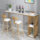 Stone Bar Dining Table Modern Rectangle Bar Table with Double Pedestal for Balcony Clearhalo 'Bar Furniture' 'Bar Tables' 'bar_tables' 'furn' 'furn_bar_tables' 'Furniture' 'furniture_bar_tables' 'Kitchen & Dining Furniture' 1200x1200_b5f2c85d-605d-458c-b813-a0206f865100