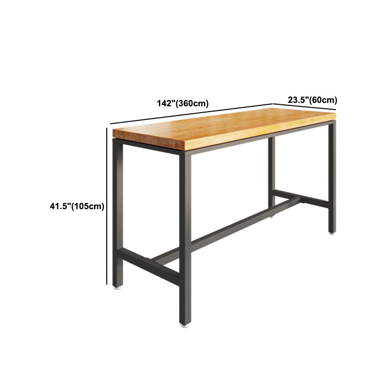 1/5/9 pezzi tavolo da barra di ferro industriale set di bistrot in legno di pino con poggiapiedi