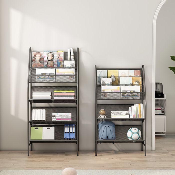 Contemporary Metal Ladder Bookshelf Closed Back Vertical Iron Bookcase Clearhalo 'Bookcases' 'furn' 'furn_bookcases' 'Furniture' 'furniture_bookcases' 'Office Furniture' 1200x1200_b5f59a18-d970-47aa-ba22-4afc9ebd2405