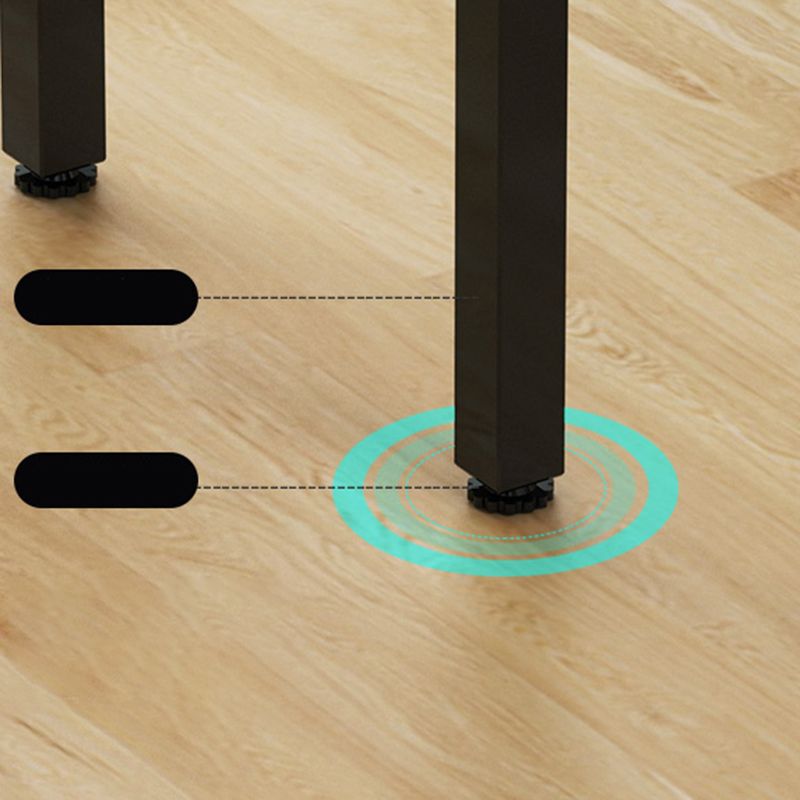 Bureau d'ordinateur en bois moderne moderne Rectangular Home Steel Jambes bureau