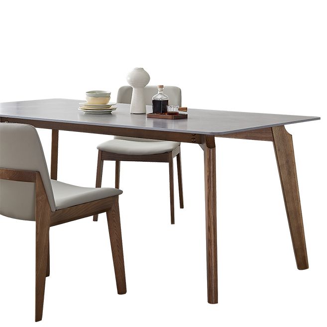 Rectangle Grey Top Dining Table Mid-Century Modern Sintered Stone Table with 4 Legs Clearhalo ' dining_table' 'Dining Tables & Seating' 'Dining Tables' 'furn' 'furn_dining_table' 'Furniture' 'furniture_dining_table' 'Kitchen & Dining Furniture' 'kitchen&dining_furn' 'kitchen' 'kitchen_dining_table' 1200x1200_b5f6dfdb-fe18-4cce-a3a2-d419fc9f668c
