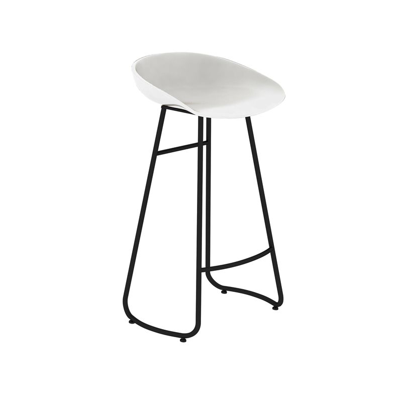 Modern Style Bar Chair PP Bucket Seat Iron Sled Legs Barstool with Footrest for Bar Clearhalo 'Bar Furniture' 'Bar Stools' 'bar_stools' 'furn' 'furn_bar_stools' 'furniture_bar_stools' 'Kitchen & Dining Furniture' 'kitchen&dining_furn' 'kitchen' 'kitchen_furn' Furniture' 1200x1200_b5f86f91-27b5-4f08-94ae-1129e8a4e946