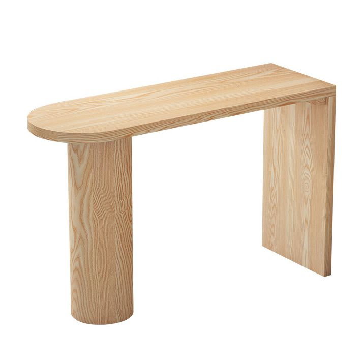 Mesa de comedor de madera Mesa de bar con pedestal doble contemporánea