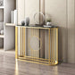 Tavolo console in marmo glam tavolo da divano console a cornice dorata per sala