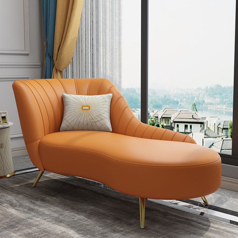 Modern Leather Chaise Lounge Upholstered Lounge with Flared Arms for Bedroom Clearhalo 'Chairs & Seating' 'Chaise Lounge' 'chaise_lounge' 'furn' 'furn_chaise_lounge' 'Furniture' 'Living Room Furniture' 1200x1200_b5fb5806-3f8a-45f3-9ea3-0a29ab82d692