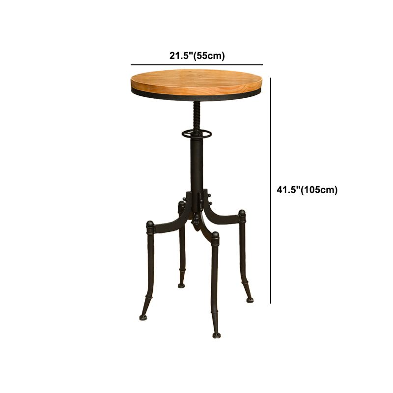 Ensemble de table de bar en bois massif industriel 1/2/3 pièces, ensemble de comptoir réglable