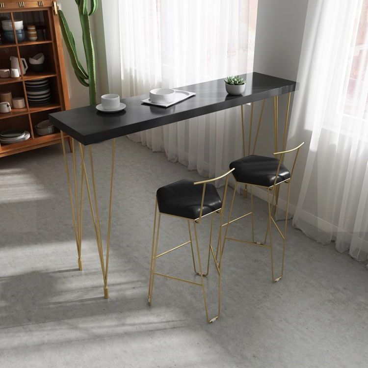 Glam Style Rectangle Counter Set 1/3 Pieces Solid Wood Bistro Set for Indoor Clearhalo 'Bar Furniture' 'furn' 'furn_home_bar_bar_sets' 'Furniture' 'Home Bars & Bar Sets' 'home_bar_bar_sets' 'Kitchen & Dining Furniture' 1200x1200_b5fc6611-65ff-4afa-a888-3e675836861b