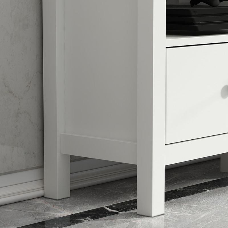 White Contemporary TV Stand Faux Wood TV Cabinet with Drawers Clearhalo 'furn' 'furn_tv_stands_entertainment_centers' 'Furniture' 'Living Room Furniture' 'TV Stands & Entertainment Centers' 'TV Stands & Media Storage Furniture' 'tv_stands_entertainment_centers' 1200x1200_b5fd0c32-8cd4-4603-9416-0674868c3fe0