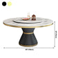 Rotatable Sintered Stone Top Round Table in White Glam Dining Table with Metal Pedestal Clearhalo ' dining_table' 'Dining Tables & Seating' 'Dining Tables' 'furn' 'furn_dining_table' 'Furniture' 'furniture_dining_table' 'Kitchen & Dining Furniture' 'kitchen&dining_furn' 'kitchen' 'kitchen_dining_table' 1200x1200_b5ffad1e-f96a-4ee7-9287-bc485a64f3ab