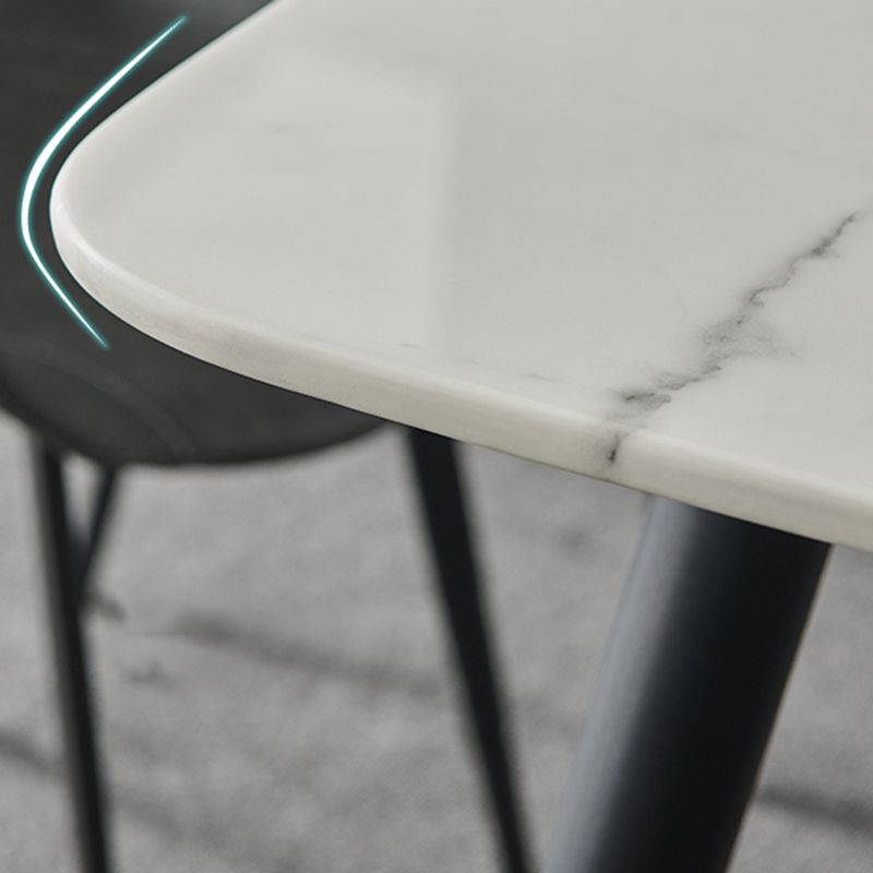 Ensemble de table à manger avec pieds en pierre, rectangle d'intérieur, 1/4/5/7 pièces