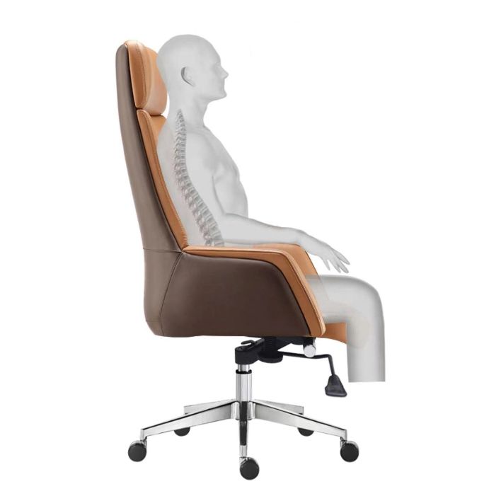 Zeitgenössischer Kunstleder Ergonomischer Stuhl High Back Conference Stuhl