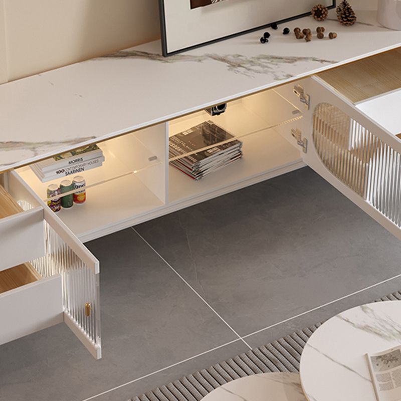 Modern TV Console Stone Media Console TV Stand with 4 Drawers Clearhalo 'furn' 'furn_tv_stands_entertainment_centers' 'Furniture' 'Living Room Furniture' 'TV Stands & Entertainment Centers' 'TV Stands & Media Storage Furniture' 'tv_stands_entertainment_centers' 1200x1200_b600ce34-77e0-45ef-af62-e78320e9569a